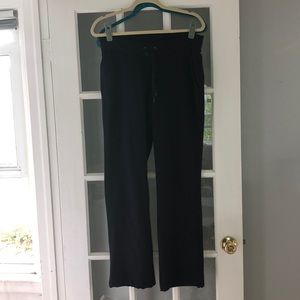 Athleta Long wide leg navy pants